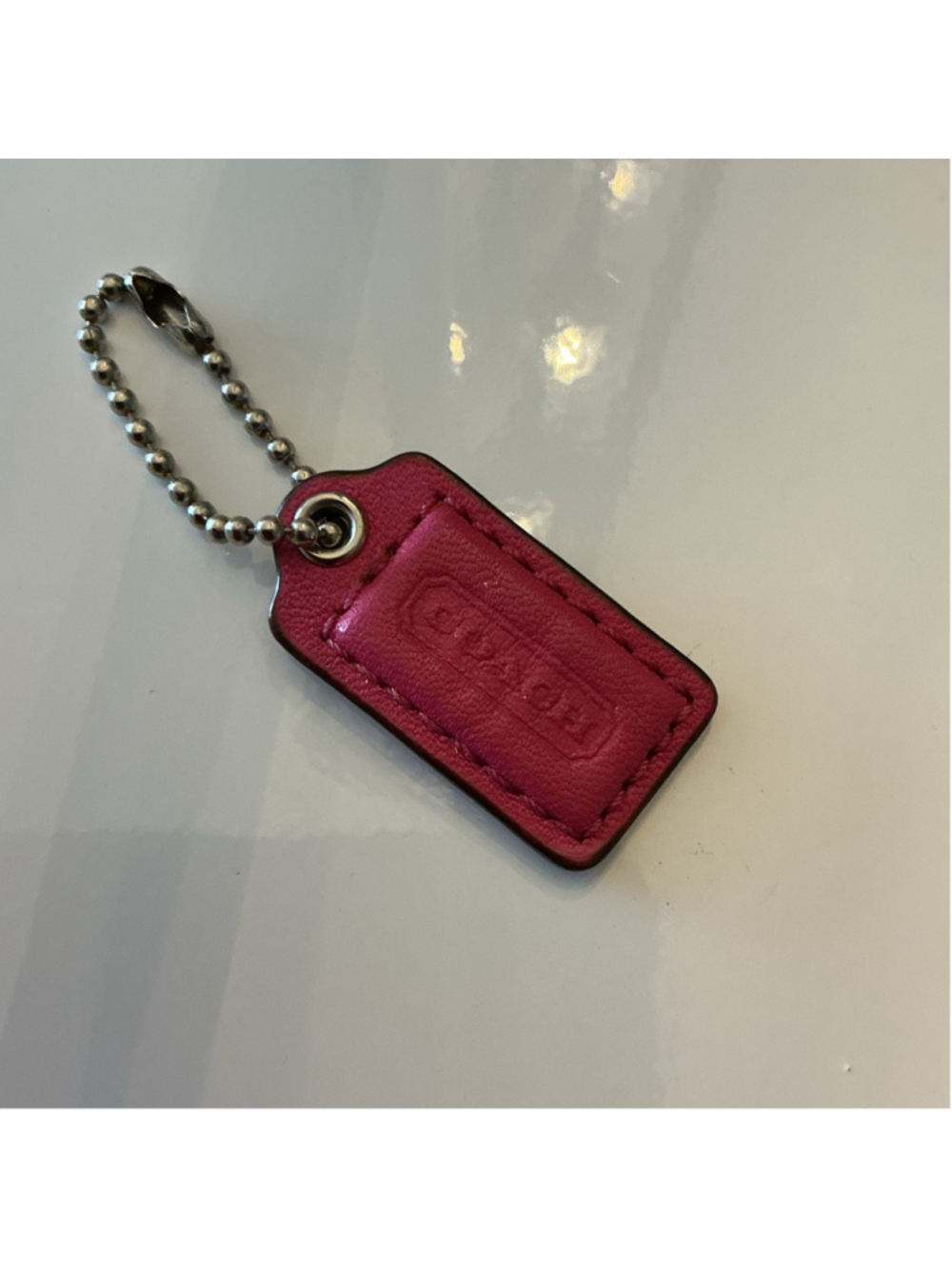 Coach Mini Pink Bag Tag